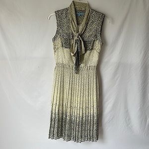 Antonio Melani Floral Ombré Pleated Chiffon Dress Size 0